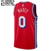 Canotte Bambino Philadelphia 76ers Tyrese Maxey 0 Jordan 2022-23 Statement Edition Rosso Swingman